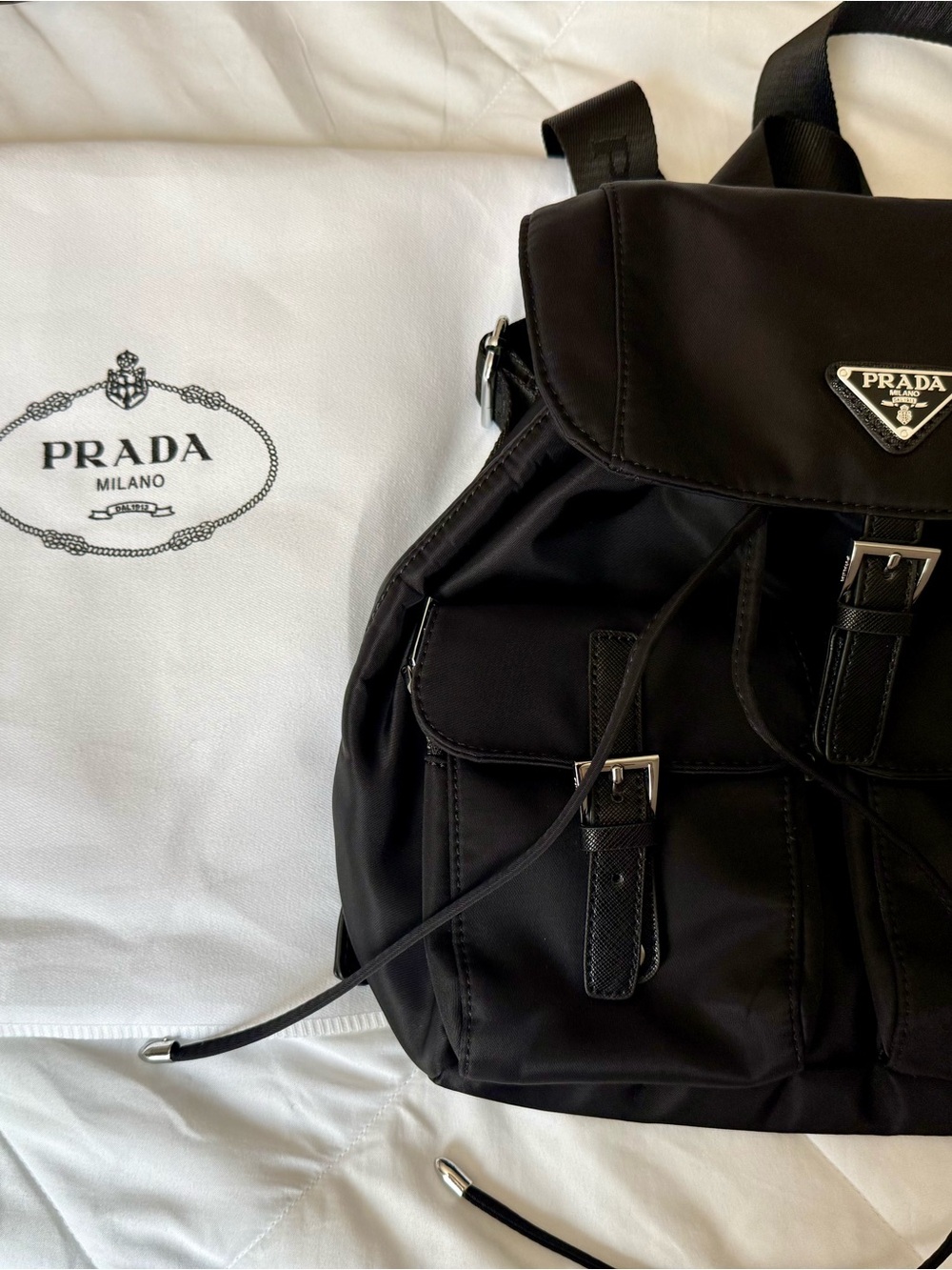 Black Nylon Backpack - Women’s Luxury Travel Bag